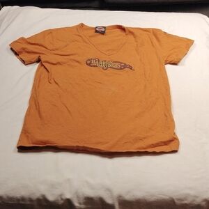Harley Davidson Capital Lansing Mi.  women's v neck t shirt size XL